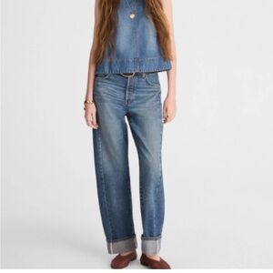 NWT! Madewell Pieced Barrel-Leg Jeans